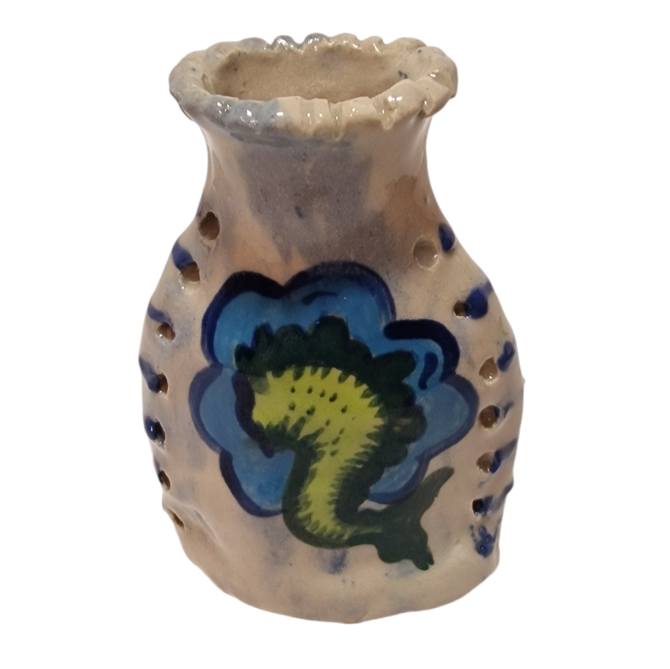 Bottle painted with dragons tail