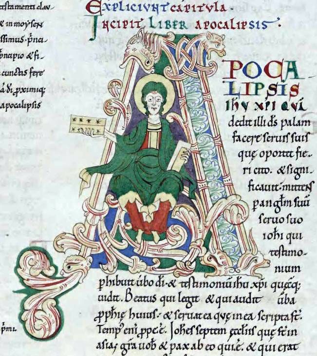 Page from a manuscript, including an illustration and Latin text