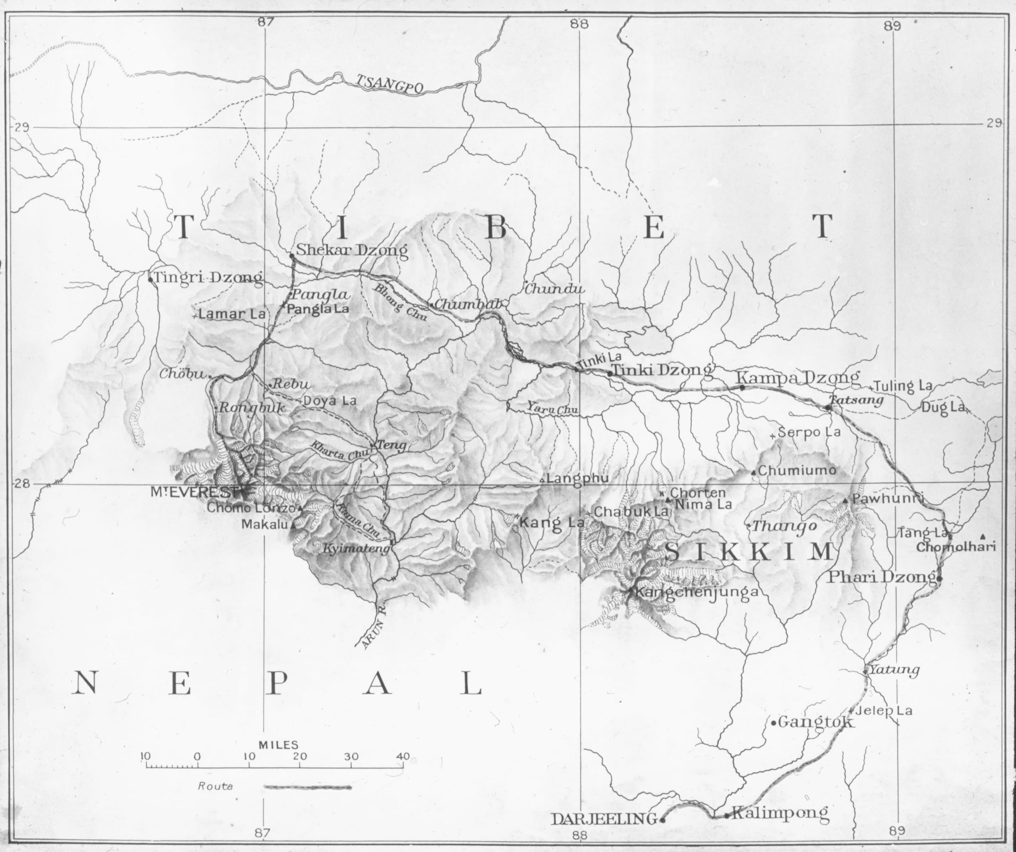 Black and white map.