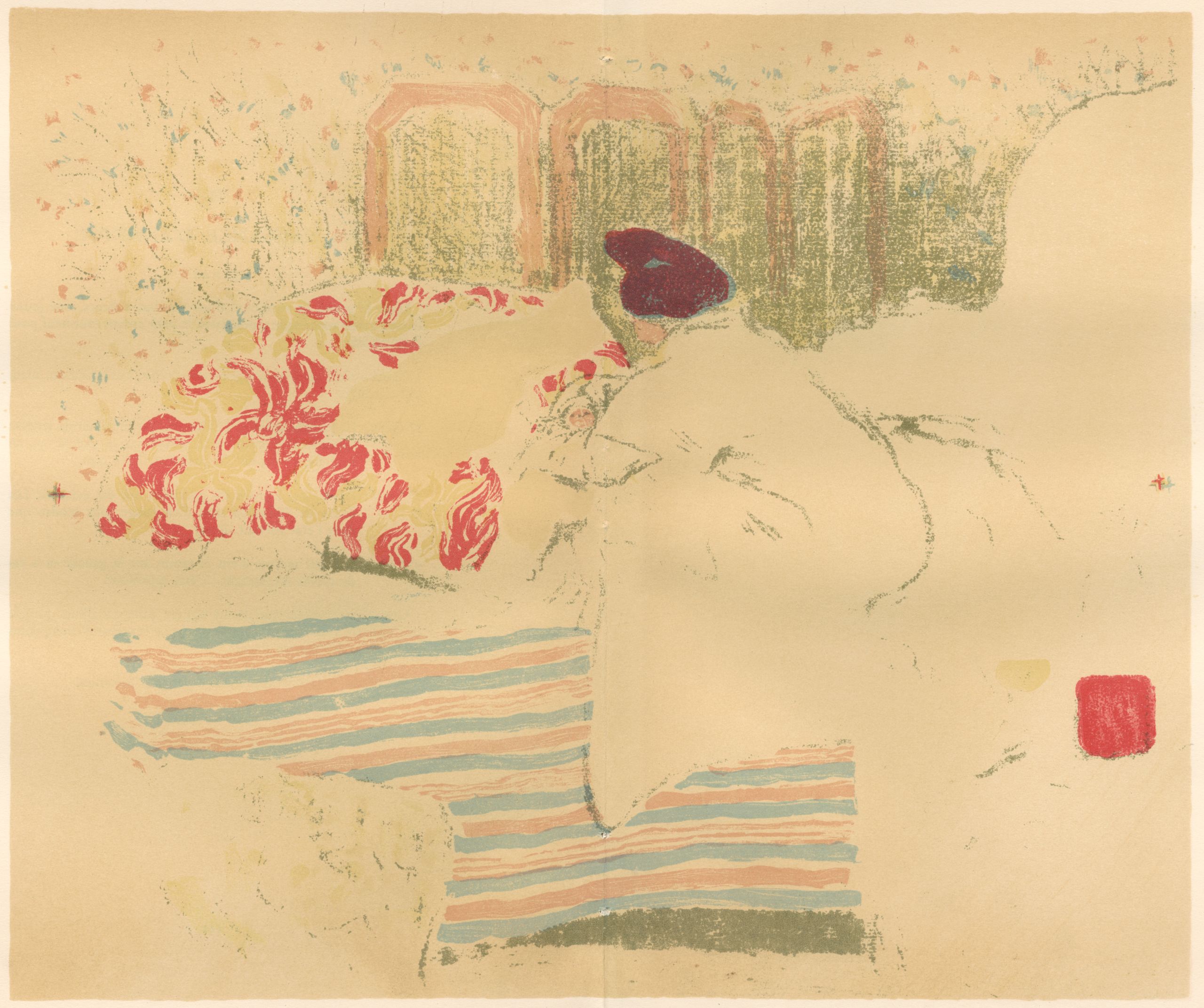 Édouard Vuillard, The Birth of Annette (1899). Lithograph on paper.