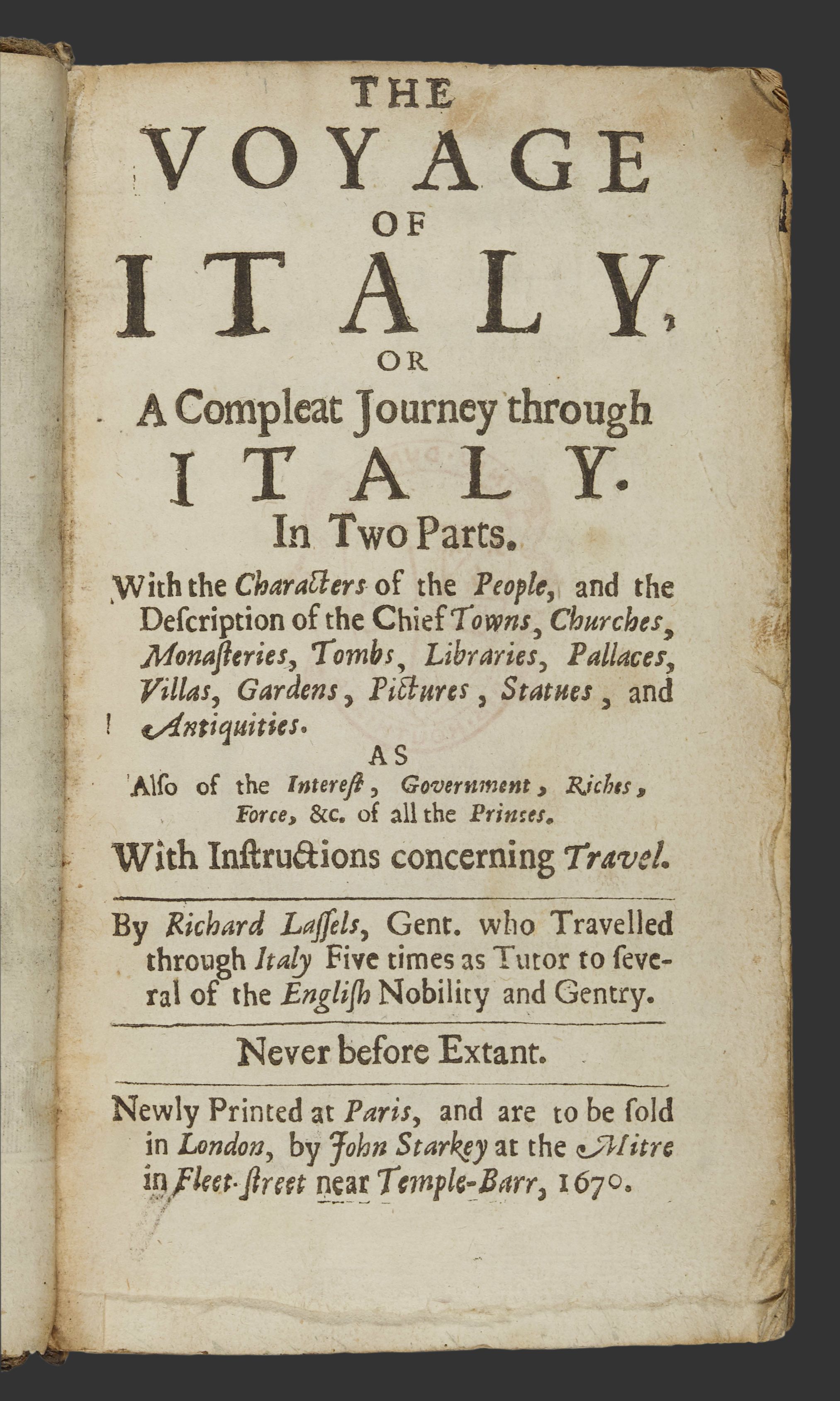 the voyage of italy