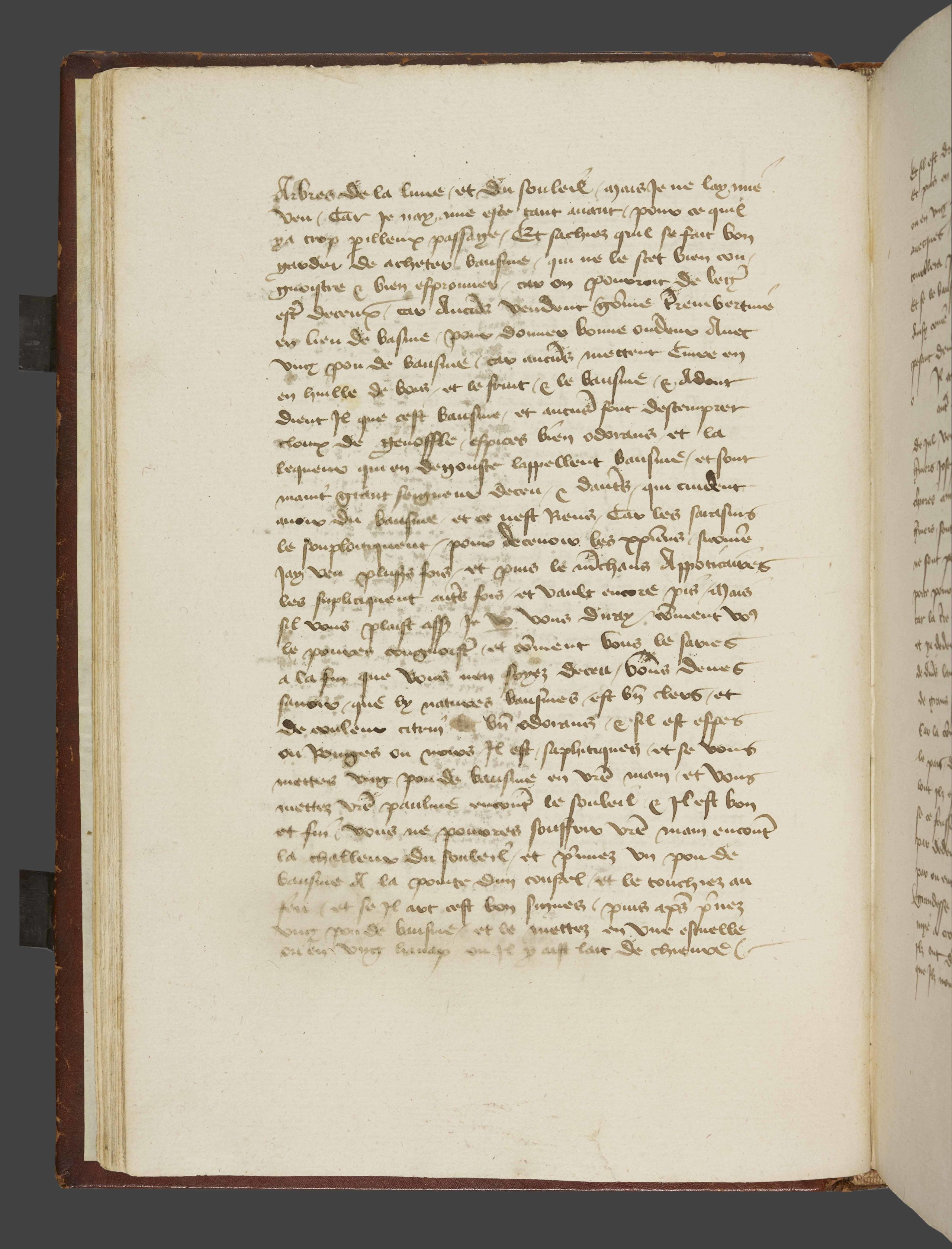 Page of handwritten text from a manuscript of Sir John Mandeville's Travels