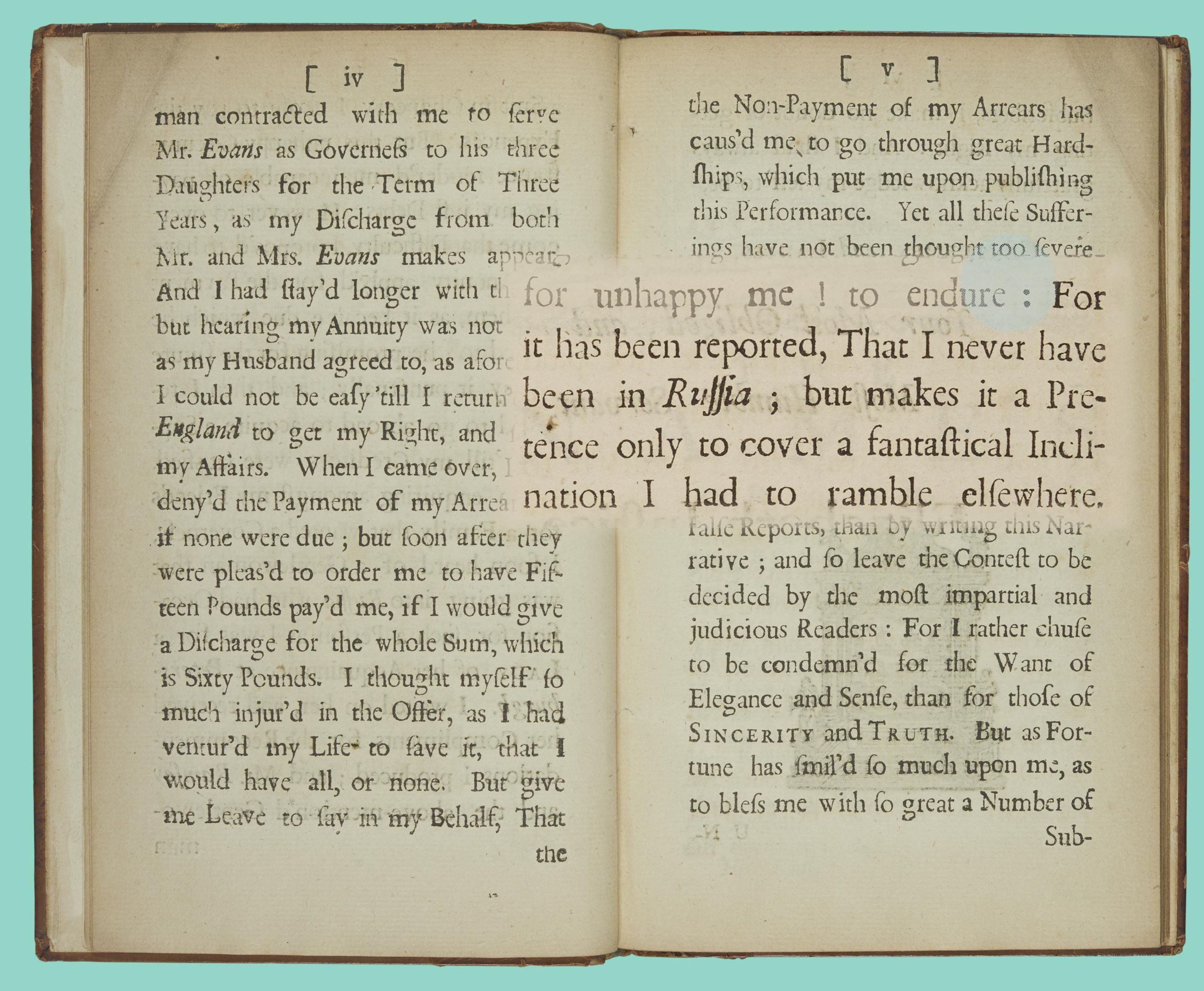 Page from book highlighting quote questioning if Justice ever really travelled to Russia