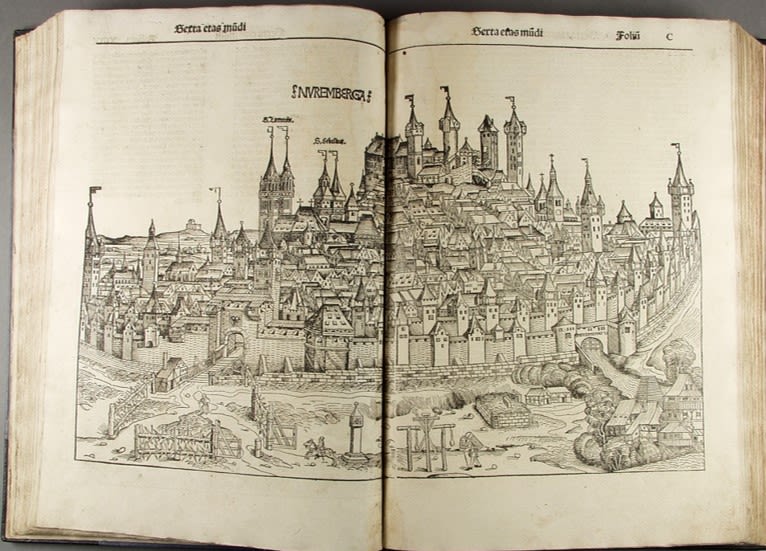 Illustration of the city of Nuremburg from Hartmann Schedel, Liber Chronicarum, 1493