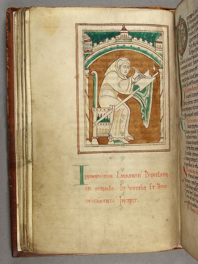 Illuminated page from Laurence of Durham, Works, 12th Century